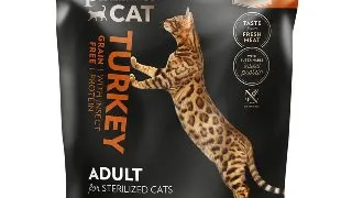 PRIMA CAT Sterilised, Curcan si Insecte, hrana uscata fara cereale pisici sterilizate, 400g