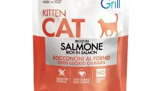MONGE Grill Kitten, Somon, plic hrana umeda fara cereale pisici junior, (in aspic), bax, 85g x 28buc