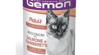 GEMON, Somon si Creveti, conserva hrana umeda pisici, (in aspic), 415g