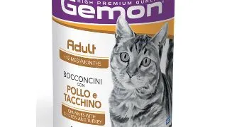 GEMON, Pui si Curcan, conserva hrana umeda pisici, (in aspic), 415g