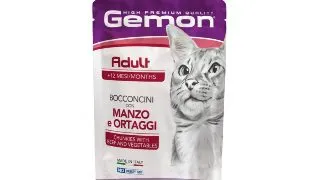 GEMON, Vita si Legume, plic hrana umeda fara cereale pisici, (in aspic), 100g