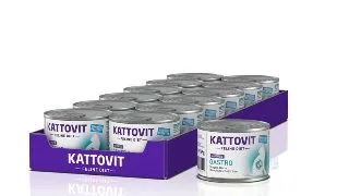 KATTOVIT Gastro, Rata, dieta veterinara, conserva hrana umeda pisici, sistem digestiv, (in aspic), bax, 185g x 12buc