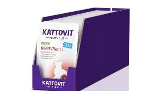 KATTOVIT Renal, Curcan, dieta veterinara, plic hrana umeda pisici, sistem renal, (in sos), bax, 85g x 24buc