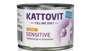 KATTOVIT Sensitive, Pui, dieta veterinara, conserva hrana umeda fara cereale pisici, alergii, (in aspic), 185g