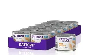 KATTOVIT Urinary, Pui, dieta veterinara, conserva hrana umeda pisici, sistem urinar, (in aspic), bax, 185g x 12buc