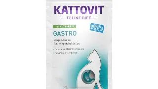 KATTOVIT Gastro, Curcan si Orez, dieta veterinara, plic hrana umeda pisici, sistem digestiv, (in sos), 85g