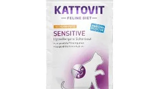 KATTOVIT Sensitive, Pui si Curcan, dieta veterinara, plic hrana umeda pisici, alergii, (in sos), 85g
