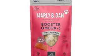 MARLY&DAN Skin & Coat Booster Omega3, Somon, punguta recompense functionale monoproteica fara cereale pisici, piele & blana, 40g