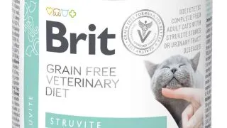 BRIT VD Struvite, Curcan, dieta veterinara, conserva hrana umeda fara cereale pisici, sistem urinar, (in aspic), 200g
