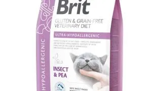 BRIT VD Ultra Hypoallergenic, Insecte, dieta veterinara, hrana uscata fara cereale pisici, alergii, 5kg