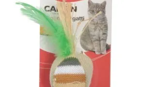 CAMON, jucarie minge pisici, activitati fizice, textil, multicolor, 1buc