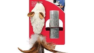 KONG Refillable, jucarie stimulare panda pisici, catnip, plus, alb, 1buc