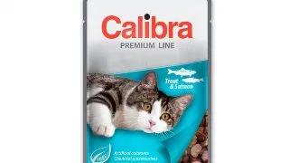 CALIBRA Premium Line, Pastrav si Somon, plic hrana umeda pisici, (in suc propriu), 100g
