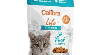 CALIBRA Life Sterilised, Rata, plic hrana umeda fara cereale pisici sterilizate, (in sos), bax, 85g x 28buc