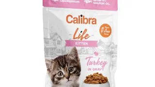 CALIBRA Life Kitten, Curcan, plic hrana umeda fara cereale pisici junior, (in sos), 85g