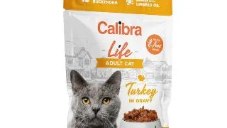 CALIBRA Life, Curcan, plic hrana umeda fara cereale pisici, (in sos), 85g