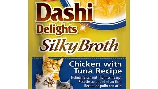 INABA Churu Dashi Delights Silky Broth, Pui si Ton, plic hrana umeda fara cereale pisici, (topping), 40g