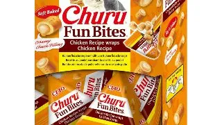INABA Churu Fun Bites, Pui, cutie recompense fara cereale pisici, 96g