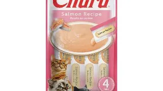 INABA Churu Creamy, Somon, plic recompense fara cereale pisici, (piure), 56g