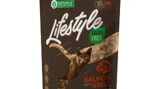 NATURES PROTECTION Lifestyle Sterilised, Somon si Krill, hrana uscata fara cereale pisici sterilizate, 400g