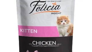 FELICIA Kitten, Pui si Ficat, plic hrana umeda fara cereale pisici junior, (in aspic), 85g