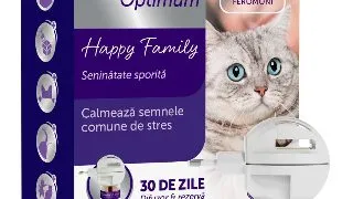 FELIWAY Optimum Diffuser si Rezerva, feromoni, sistem nervos & calmante pisici, 1buc + 48ml