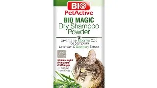 BIO PETACTIVE Bio Magic Dry Shampoo Powder, sampon pudra pisici, fara clatire, flacon, 150g