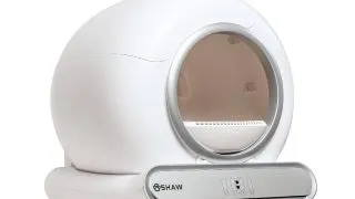 SHAW Smart V3, litiera automata pisici, cu filtru, auto-curatare, aplicatie mobila, ionizare, alb, 48x50.1 cm
