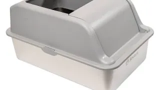SHAW XL prag multifunctional & lopatica incluse, litiera pisici, cu rama, gri, 60.8 29.3 cm