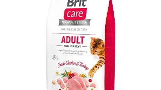 BRIT Care Adult Activity Support, Pui si Curcan, hrana uscata fara cereale pisici, activitate intensa, 2kg