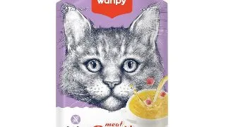 WANPY Meat Broth, Rata, plic hrana umeda pisici, (supa), 50g