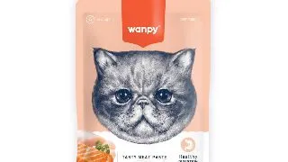 WANPY Tasty Meat Paste, Somon si Pui, punguta recompense pisici, (piure), 90g