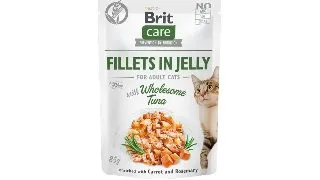 BRIT Care Fillets in Jelly, Ton, plic hrana umeda fara cereale pisici, (in aspic), 85g