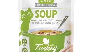 BRIT Care Soup, Curcan, plic hrana umeda fara cereale pisici, apetit capricios, (topping), 75g