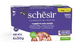 SCHESIR, Ton si Vita, conserva hrana umeda pisici, (in aspic), multipack, 50g x 6buc