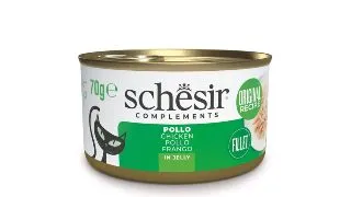 SCHESIR Complementary In Jelly, Pui, conserva hrana umeda pisici, (in aspic), 70g