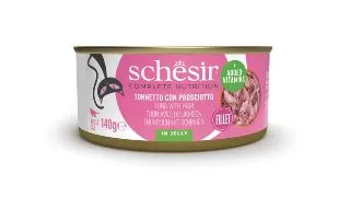 SCHESIR Complete Nutrition, Ton si Sunca, conserva hrana umeda pisici, (in aspic), 140g