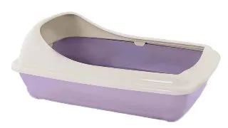 MP BERGAMO Birba Mini, litiera pisici, cu rama, lila, 38x31x17 cm