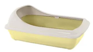 MP BERGAMO Birba Mini, litiera pisici, cu rama, galben, 38x31x17 cm
