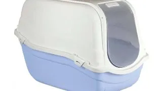 MP BERGAMO Romeo Maxi, litiera acoperita pisici, bleu, 44x64x46 cm