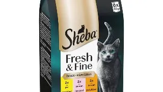 SHEBA Fresh & Fine Selectie mixt cu Pui, Somon si Curcan, plic hrana umeda pisici, (in sos), multipack, 50g x 6buc
