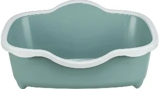 TRIXIE Davio, litiera pisici, cu rama, alb si verde, 56x26x39 cm