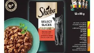 SHEBA Select Slices, Pui, Miel, Rata si Curcan, Pui si Vita, plic hrana umeda pisici, (in sos), multipack, 85g x 12buc
