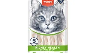 WANPY Kidney Health Creamy Treat, Pui si Legume, punguta recompense functionale pisici, sistem renal, (piure), 70g
