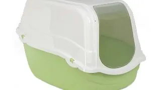 MP BERGAMO Romeo, litiera acoperita pisici, verde, 57x39x41 cm