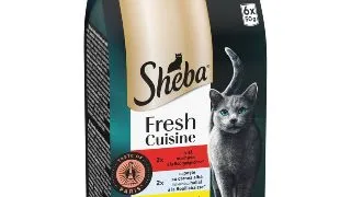 SHEBA Fresh Cuisine Taste of Paris Selectie Mixta cu Vita, Peste si Ficat, plic hrana umeda pisici, (in sos), multipack, 50g x 6buc