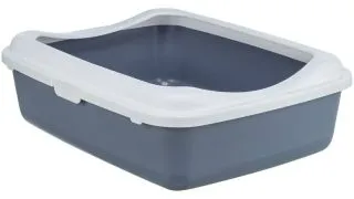 TRIXIE Classic, litiera pisici, cu rama, alb si mov, 37x15x48 cm