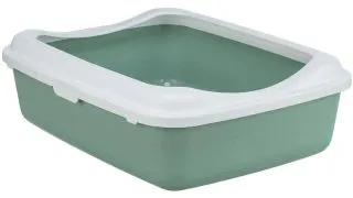 TRIXIE Classic, litiera pisici, cu rama, alb si verde, 37x15x48 cm