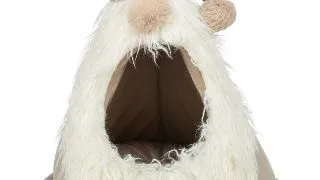 TRIXIE Christmas Cave Dwarf, casuta pisici, plus, antiderapant, perna reversibila alb si bej, ⌀45x47cm