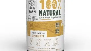 FRESH FARM Smooth Sterilised, Pui, conserva hrana umeda pisici sterilizate, (pate), 400g